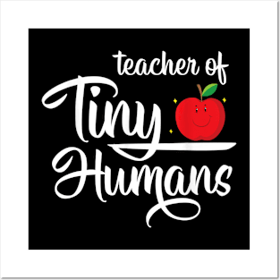 Teacher Of Tiny Humans Kindergarten Teacher Gift Outfit Posters and Art